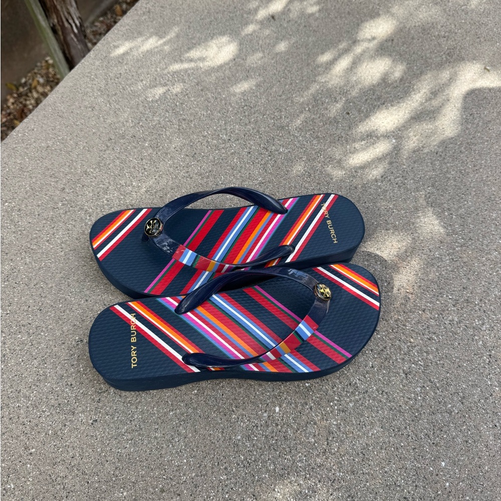 Tory Burch Multicolor Striped Sandals